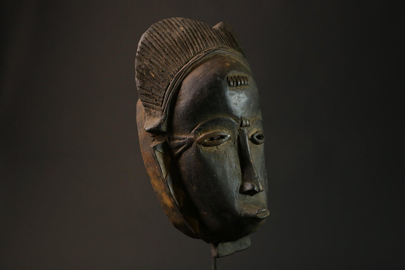 African wood mask antiques Baule Antique  Mask Wood Hand Masks for wall-7827