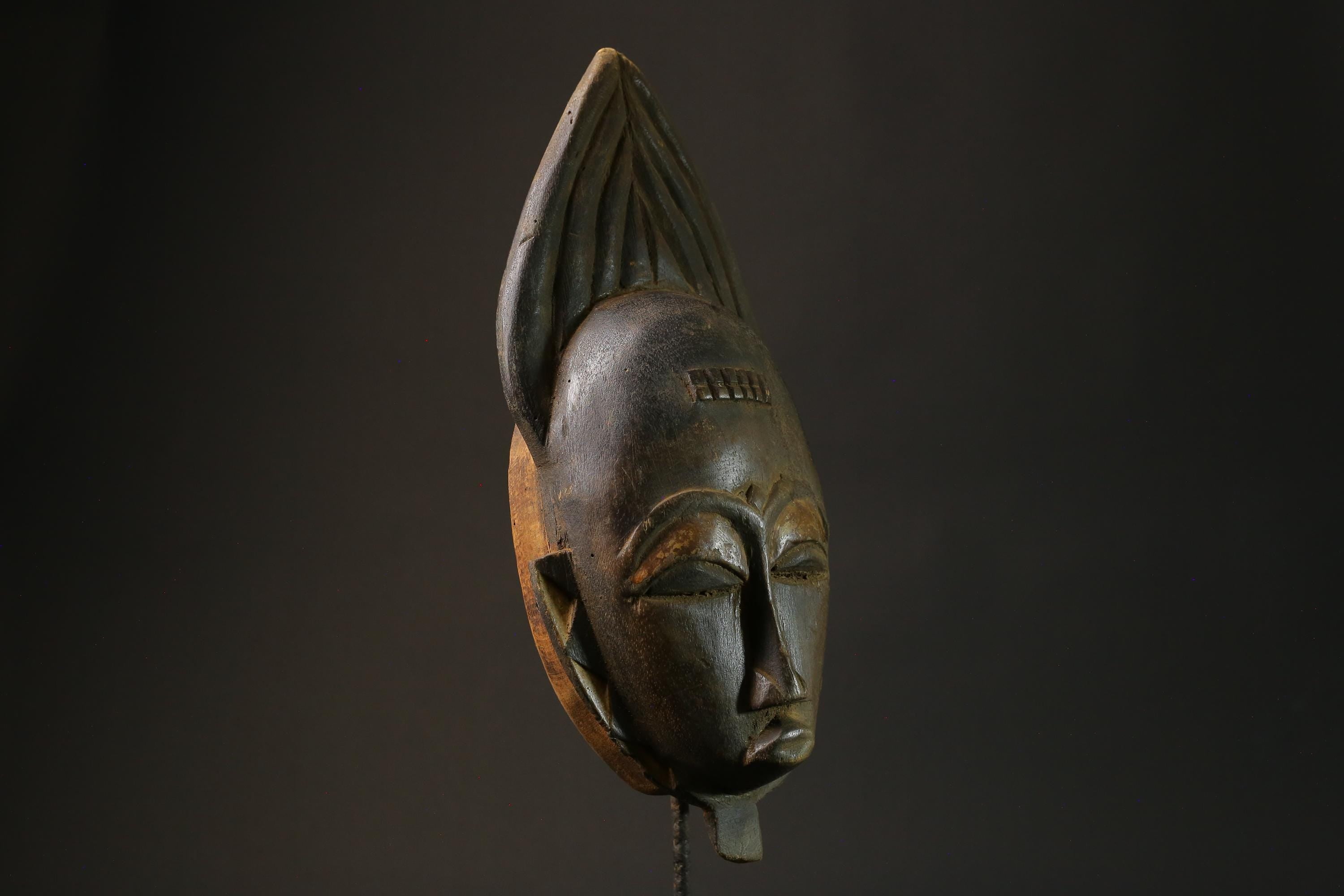 African Tribal Face Mask Wood Hand Carved Wall Hanging Baule Masks for wall-7275