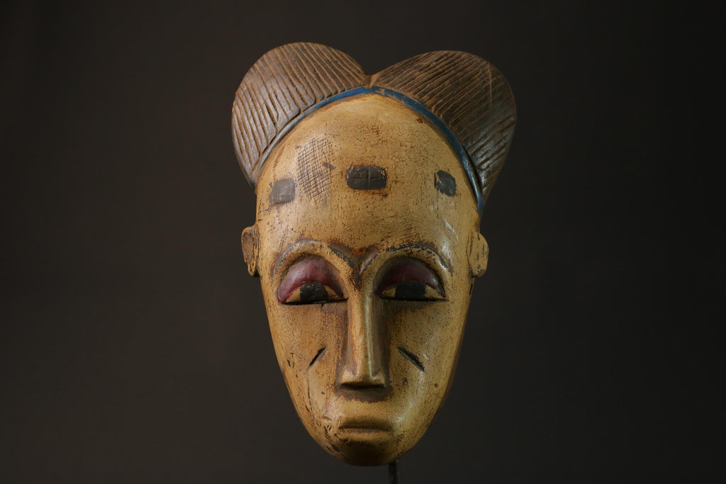 African wood mask antiques Carved wood Face Tribal antique Masks for wall- 4088