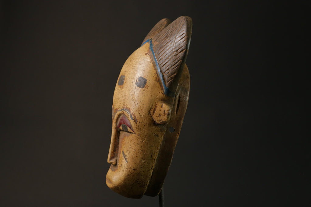 African wood mask antiques Carved wood Face Tribal antique Masks for wall- 4088