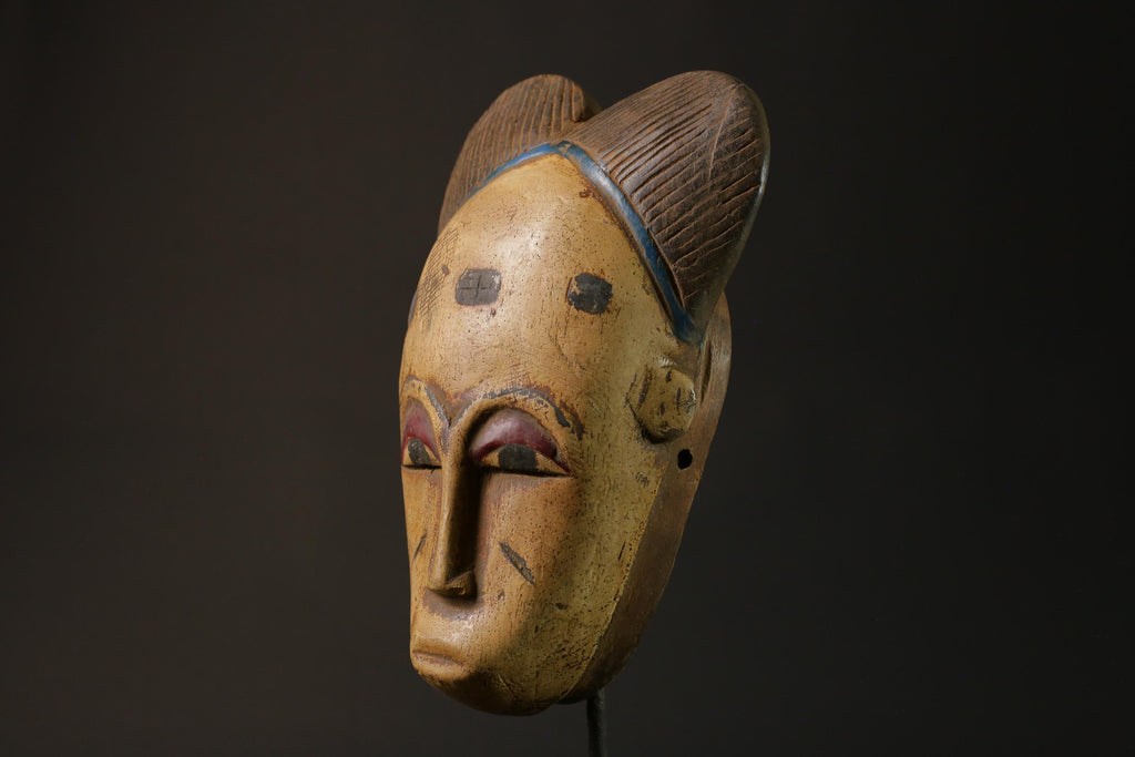 African wood mask antiques Carved wood Face Tribal antique Masks for wall- 4088