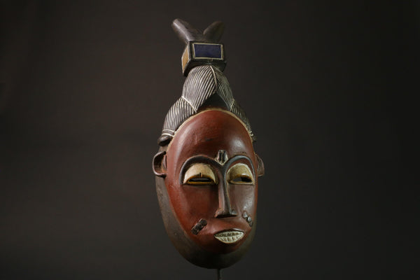 African wood mask antiques Art Handmade Home Décor Guro Masks for wall-7359