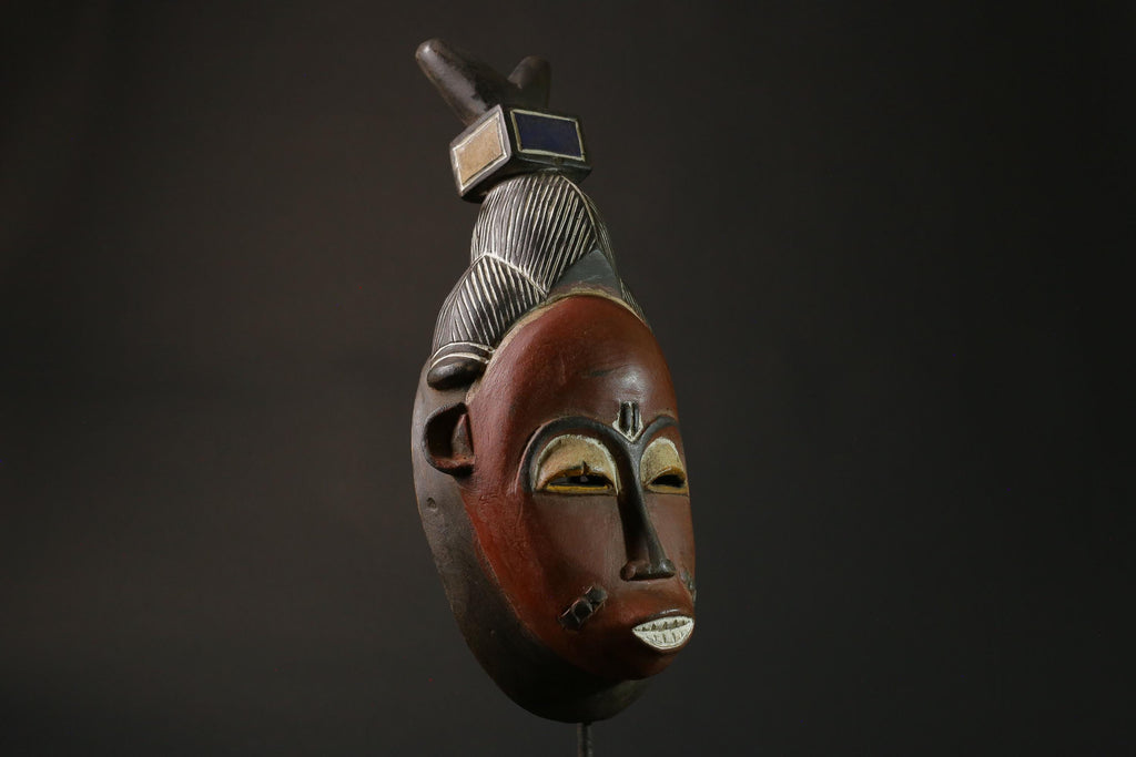African wood mask antiques Art Handmade Home Décor Guro Masks for wall-7359