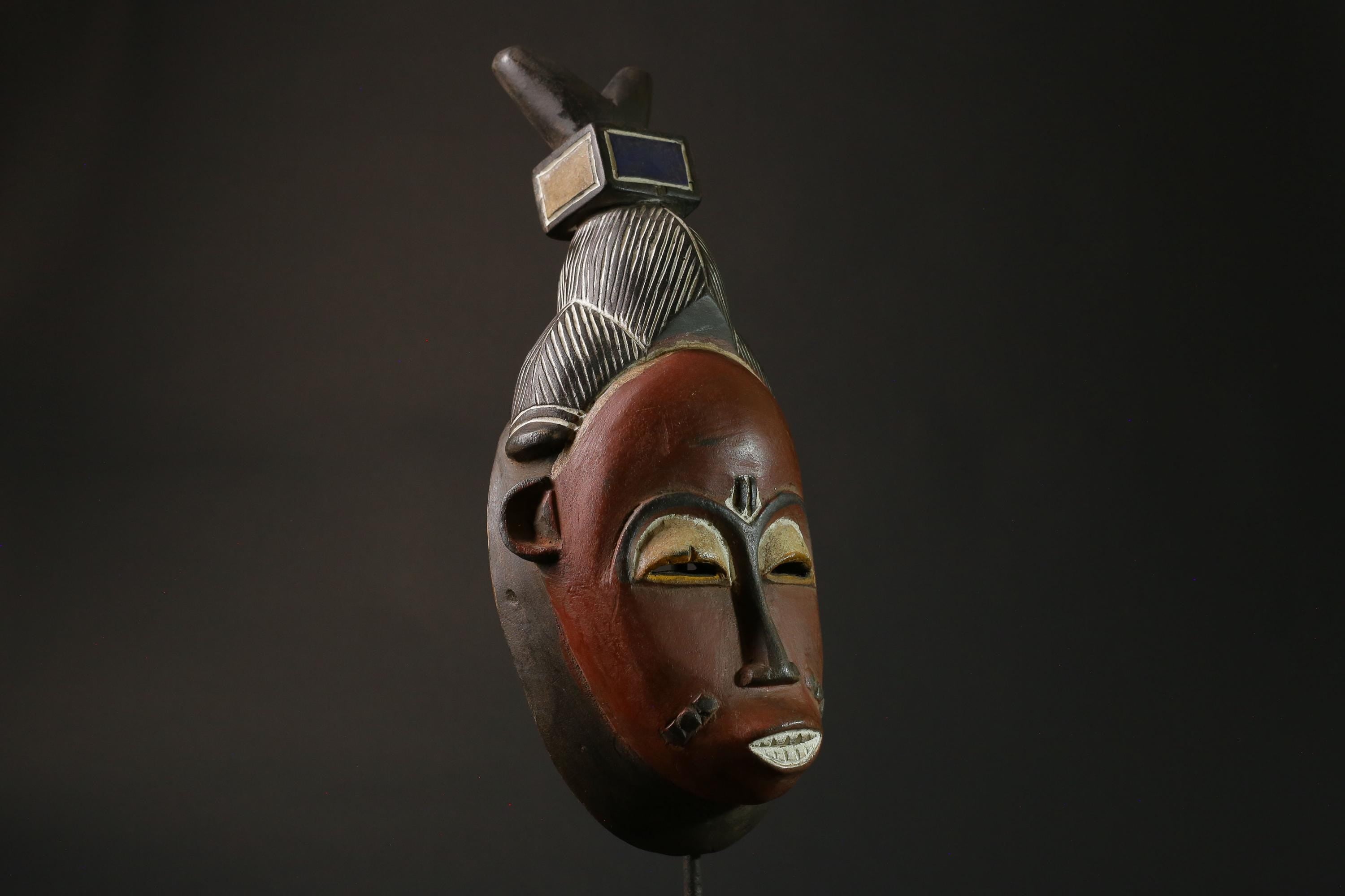 African wood mask antiques Art Handmade Home Décor Guro Masks for wall-7359
