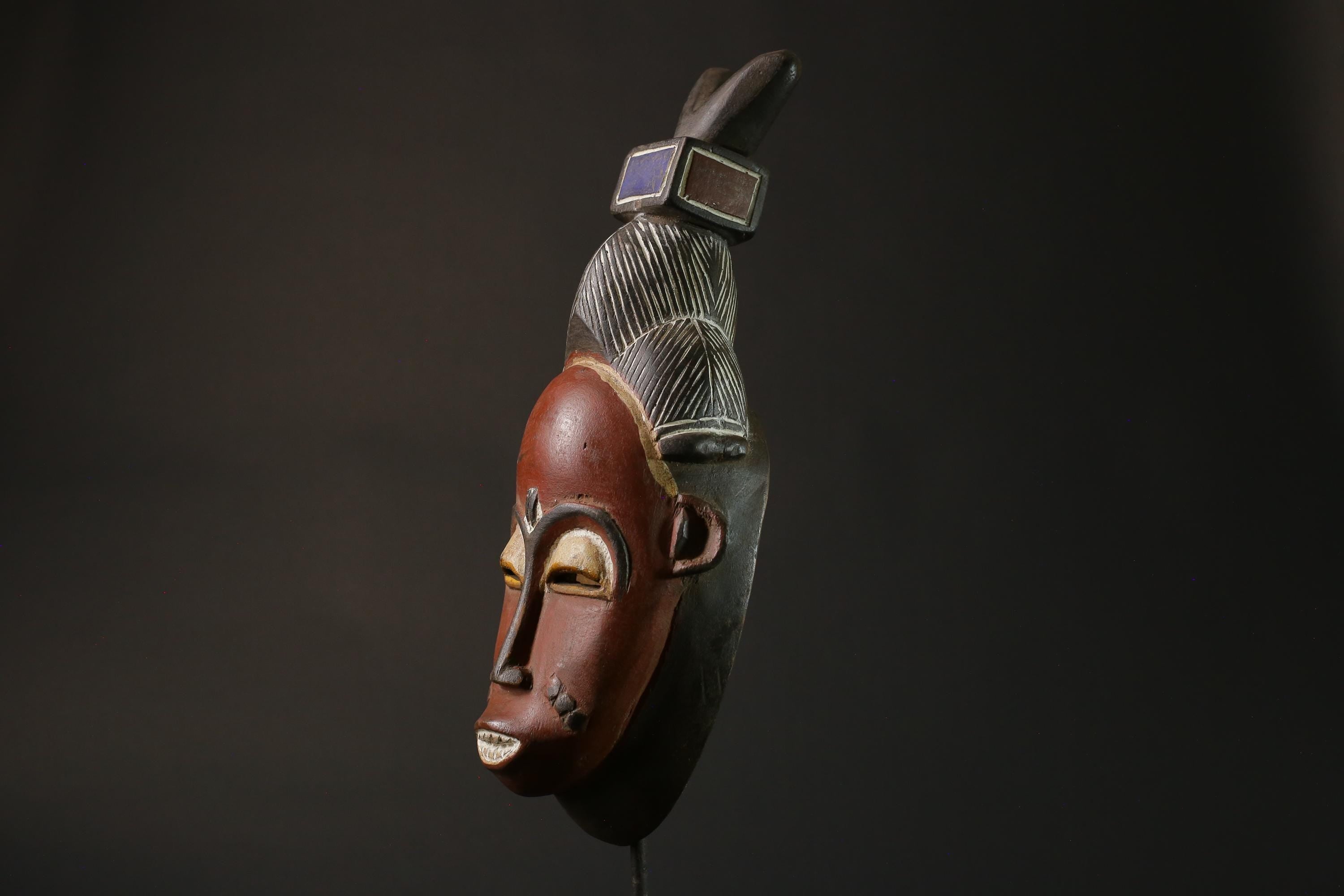 African wood mask antiques Art Handmade Home Décor Guro Masks for wall-7359