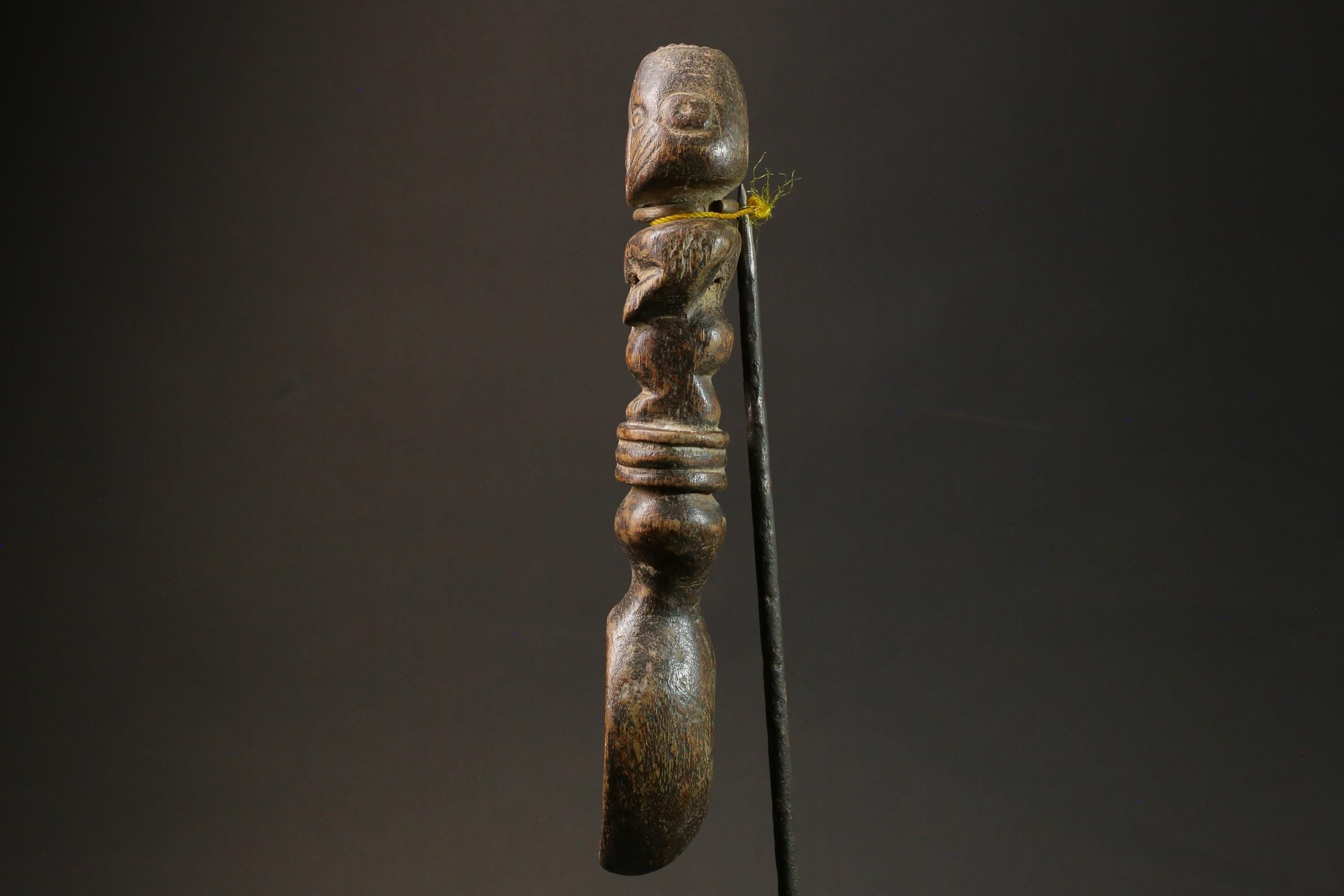 african statue wooden figure Mangbetu Spoon Mask Showcases Impeccable-7528