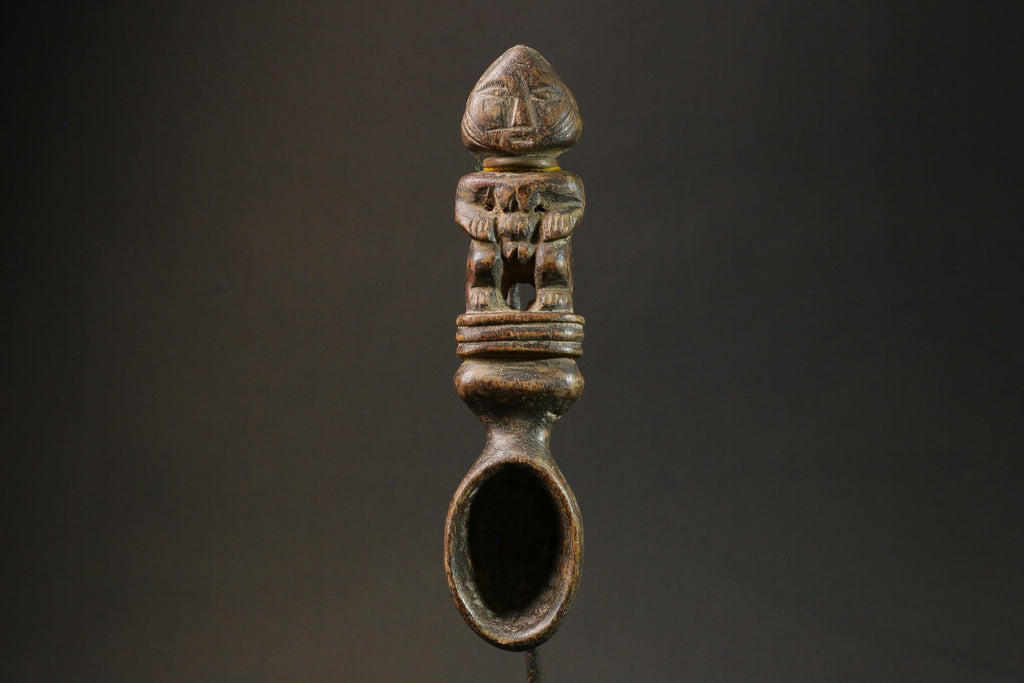 african statue wooden figure Mangbetu Spoon Mask Showcases Impeccable-7528