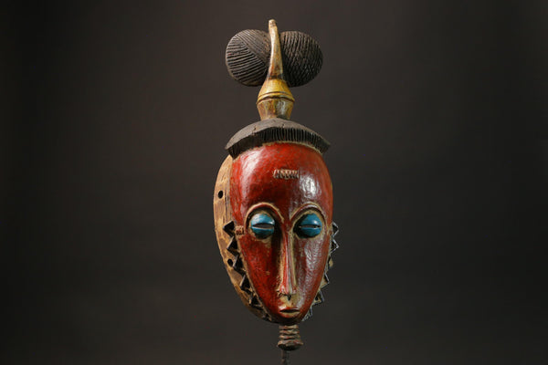 African mask Zaouli Guro Mask Antiques Tribal Face Vintage Wood Carved Masks for wall-G2718