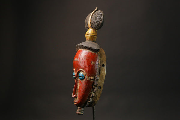 African mask Zaouli Guro Mask Antiques Tribal Face Vintage Wood Carved Masks for wall-G2718