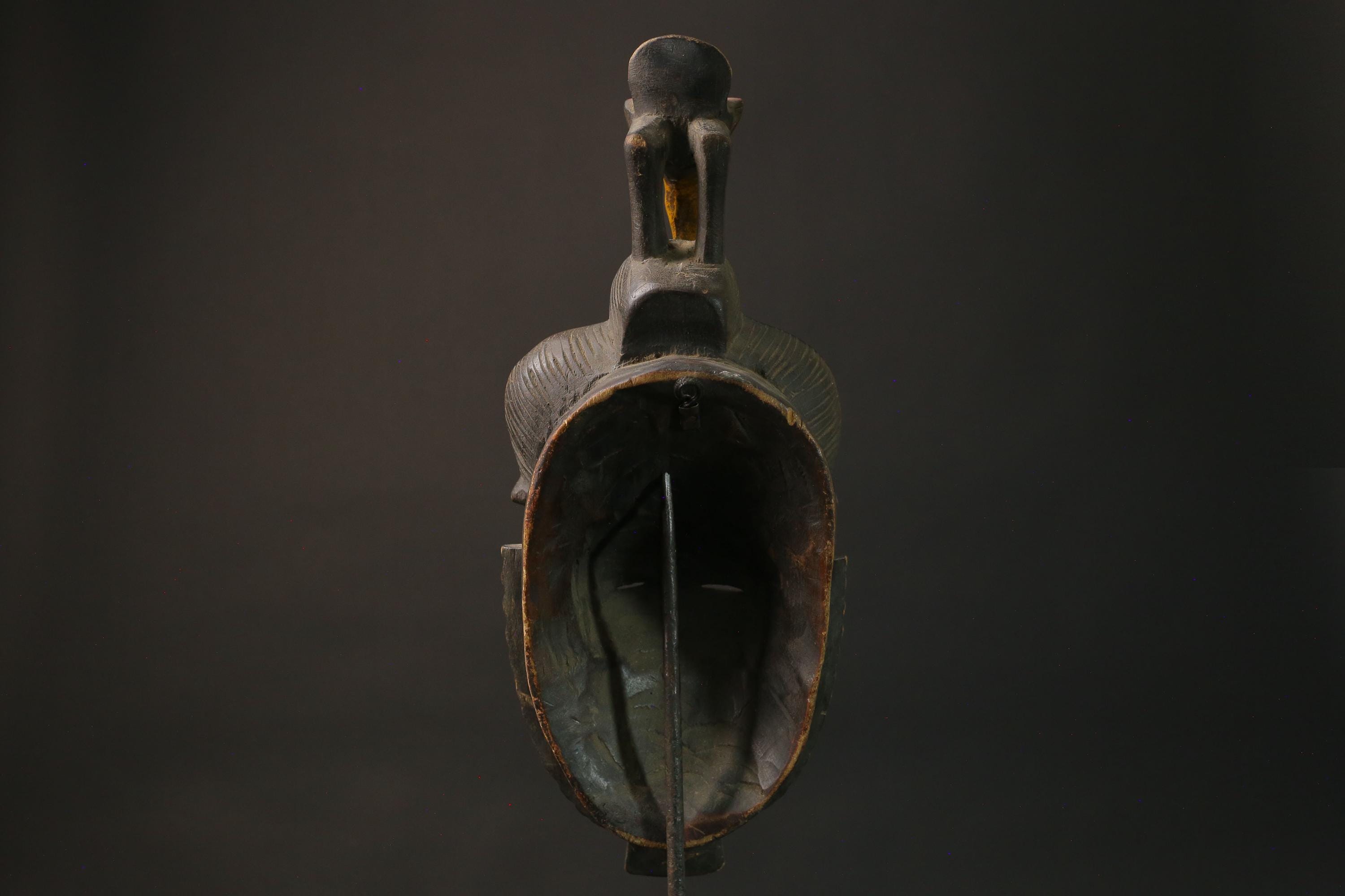 African mask antiques tribal Face vintage carved Home Décor a tribal Baule-G2720