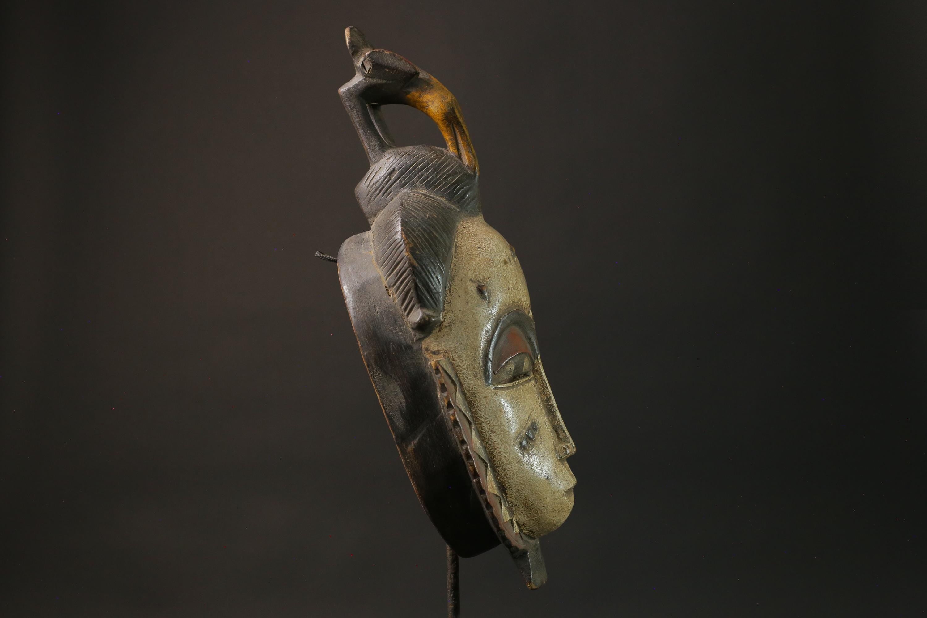 African mask antiques tribal Face vintage carved Home Décor a tribal Baule-G2720