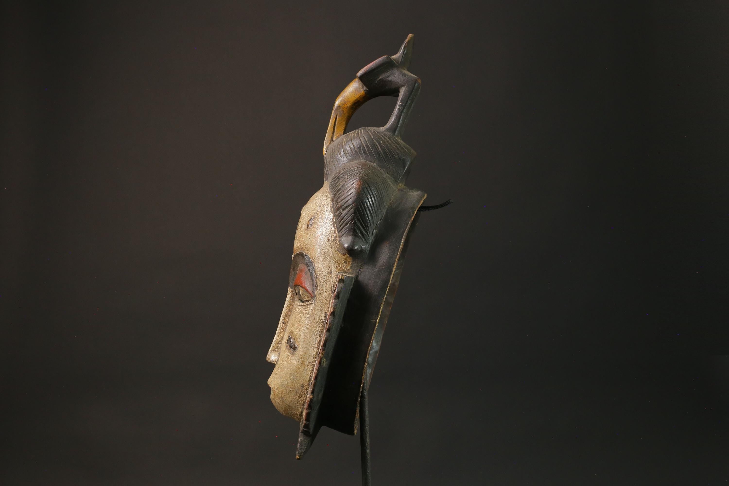African mask antiques tribal Face vintage carved Home Décor a tribal Baule-G2720