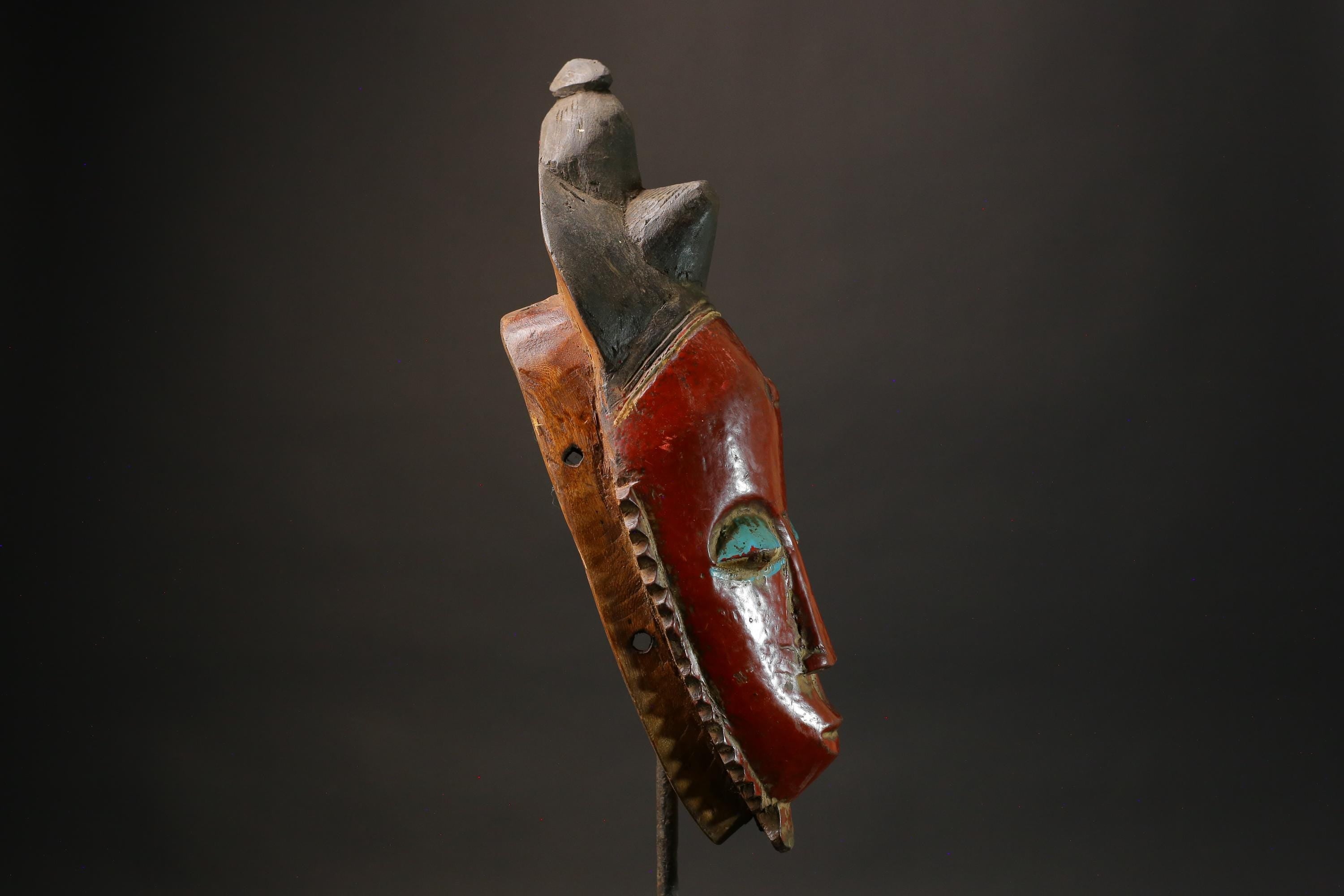 African mask Zaouli Guro Mask Antiques Tribal Face Vintage Wood Carved Masks for wall-G2723