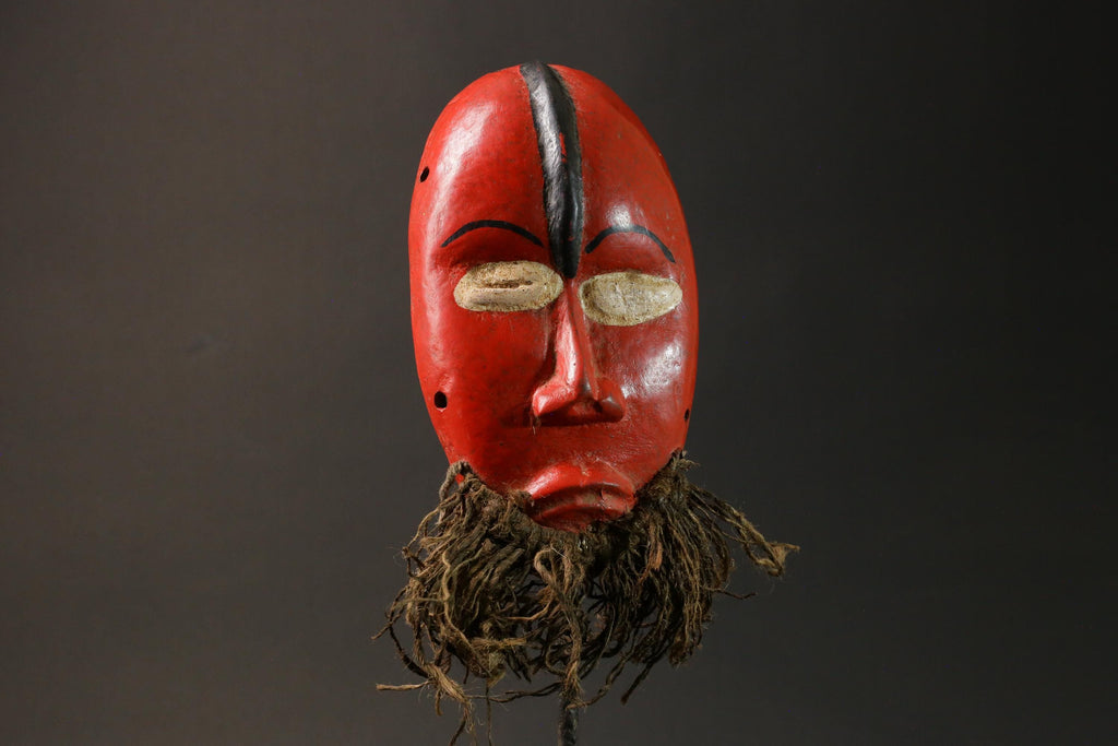 African Face Mask Wood Wall Hanging Pattern Dan hand carved Home Décor mask For Wall-G2940