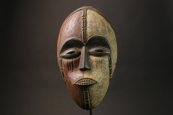 African wood mask Nigerian Igbo Wood Carved Maiden Spirit Masks for wall-5901