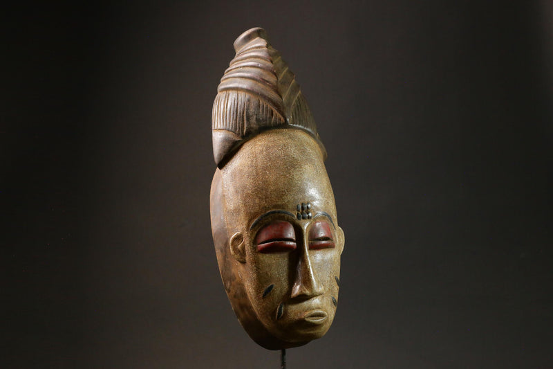 African wood mask antique Tribal Handicraft Baule Masks for wall Baule -9007