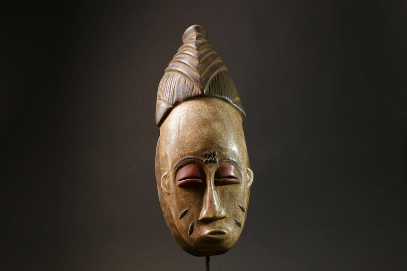 African wood mask antique Tribal Handicraft Baule Masks for wall Baule -9007