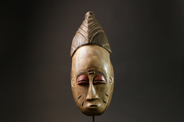 African wood mask antique Tribal Handicraft Baule Masks for wall Baule -9007