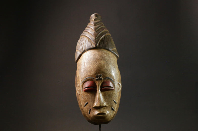 African wood mask antique Tribal Handicraft Baule Masks for wall Baule -9007