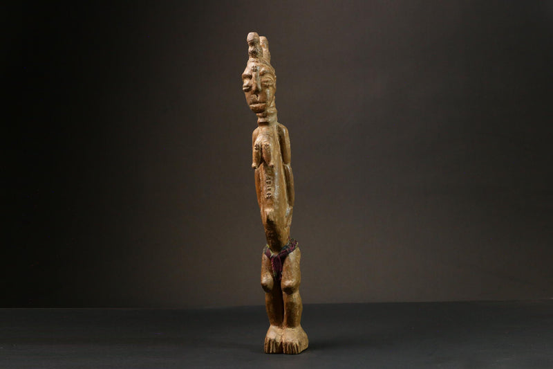 African statue wooden tribal wood Figure Ghana Akua Ba Handmade Kasai-9006