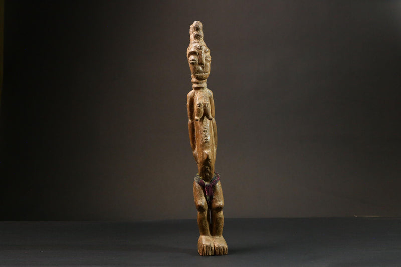 African statue wooden tribal wood Figure Ghana Akua Ba Handmade Kasai-9006