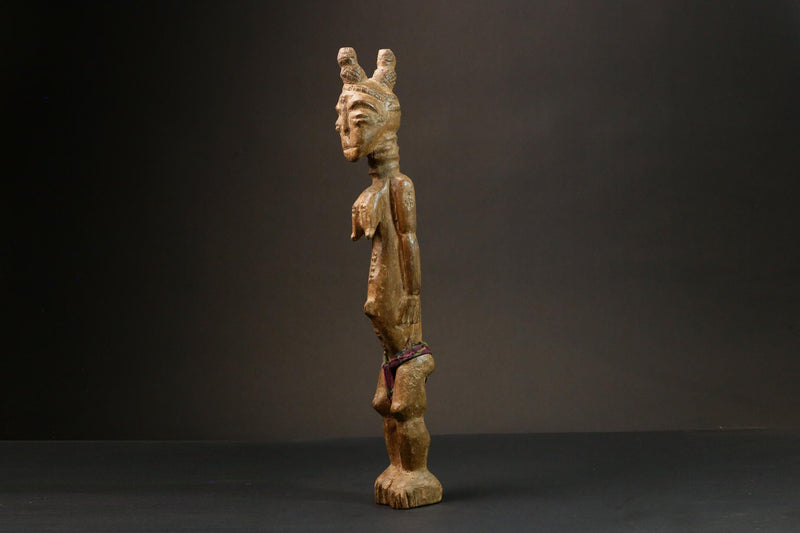 African statue wooden tribal wood Figure Ghana Akua Ba Handmade Kasai-9006