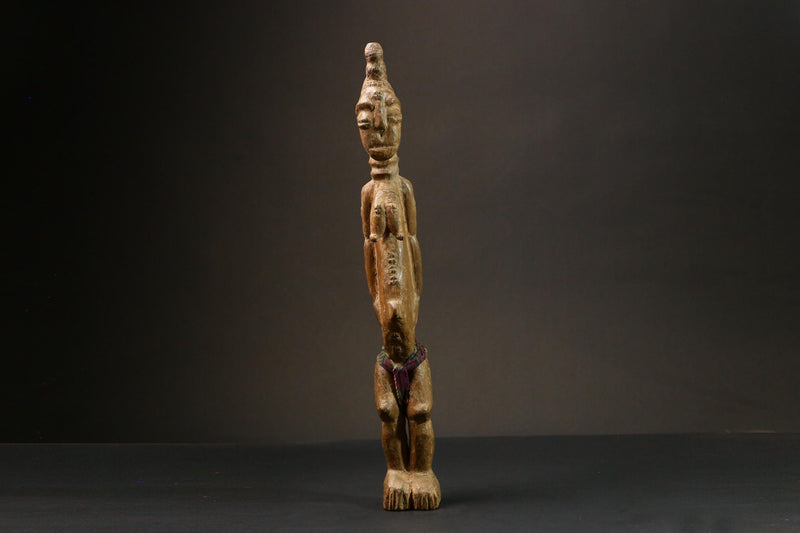 African statue wooden tribal wood Figure Ghana Akua Ba Handmade Kasai-9006