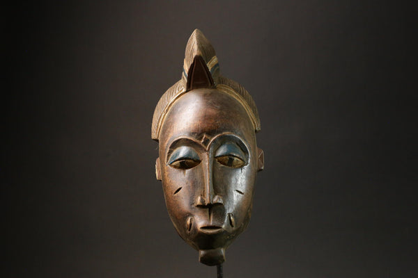 African wood mask antiques Guru Tribe Tribe Vintage Baule Mask Wall Tribal-8992