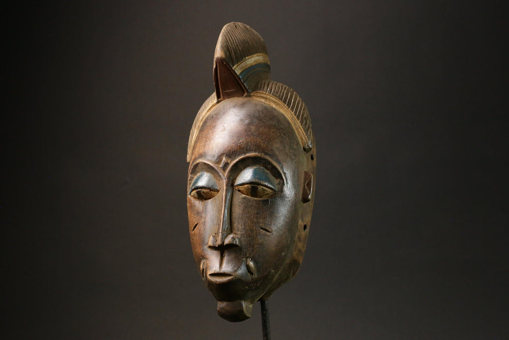 African wood mask antiques Guru Tribe Tribe Vintage Baule Mask Wall Tribal-8992