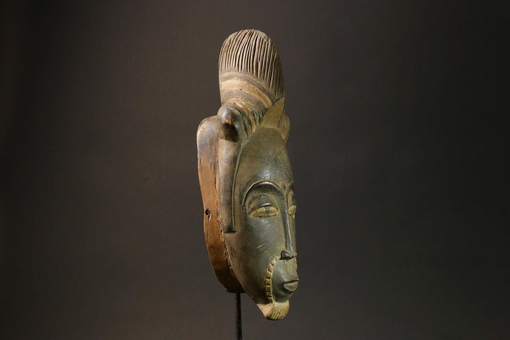 African wood mask antiques Wood Hand Carved Wall Hanging tribal Guro mask-7610