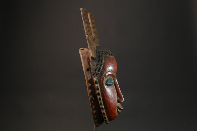 African wood mask Baule Antique Wall Hanging Primitive Collectibles Home-G2737