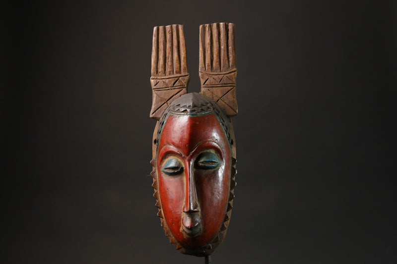 African wood mask Baule Antique Wall Hanging Primitive Collectibles Home-G2737