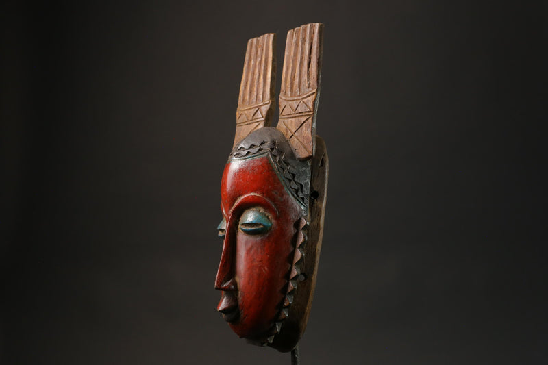 African wood mask Baule Antique Wall Hanging Primitive Collectibles Home-G2737