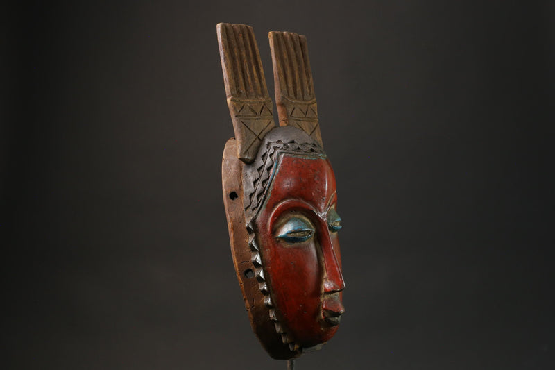 African wood mask Baule Antique Wall Hanging Primitive Collectibles Home-G2737