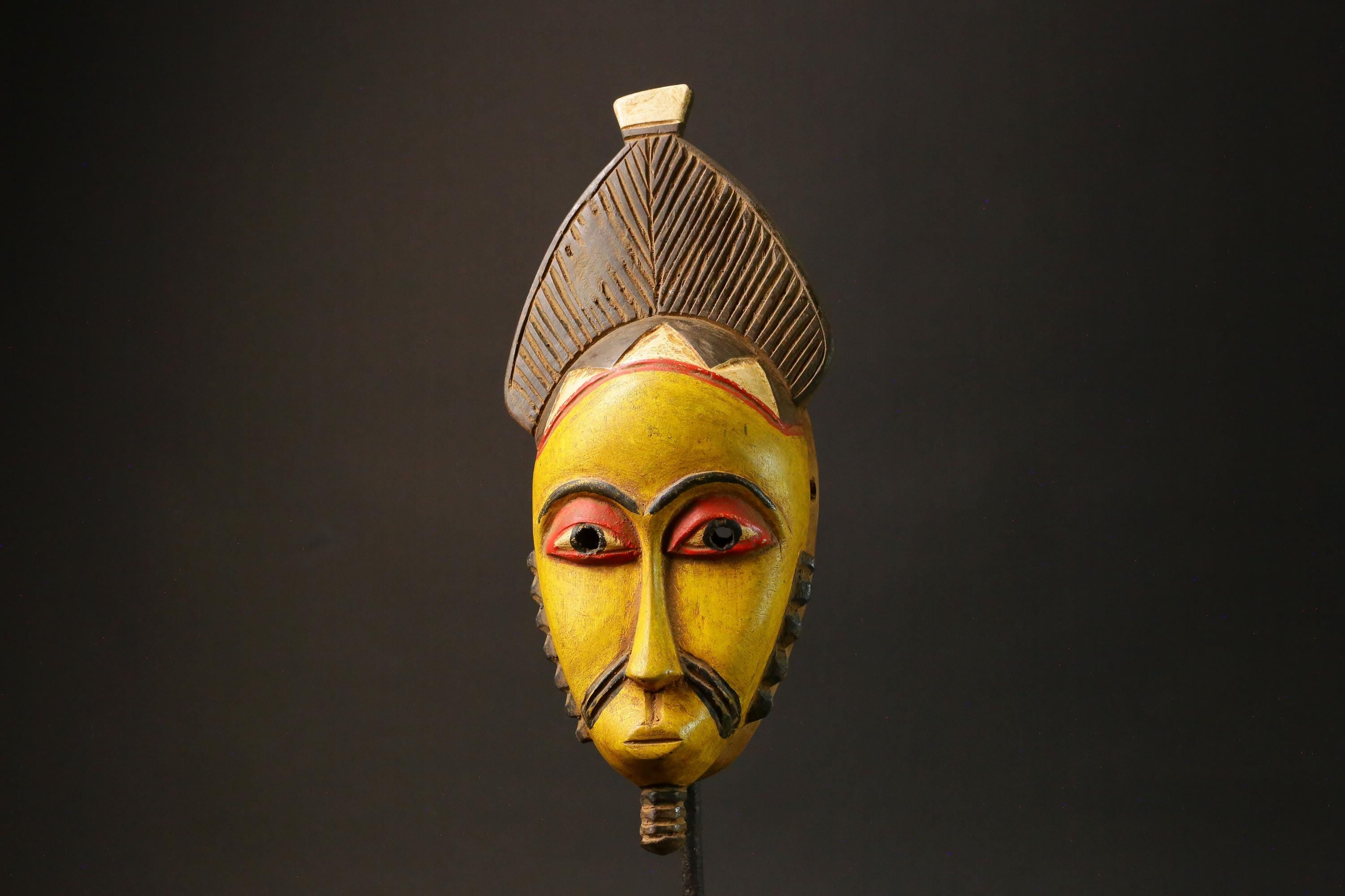 African wood mask antiques Wood Hand Carved Wall Hanging tribal Guro Masks for wall-G2947