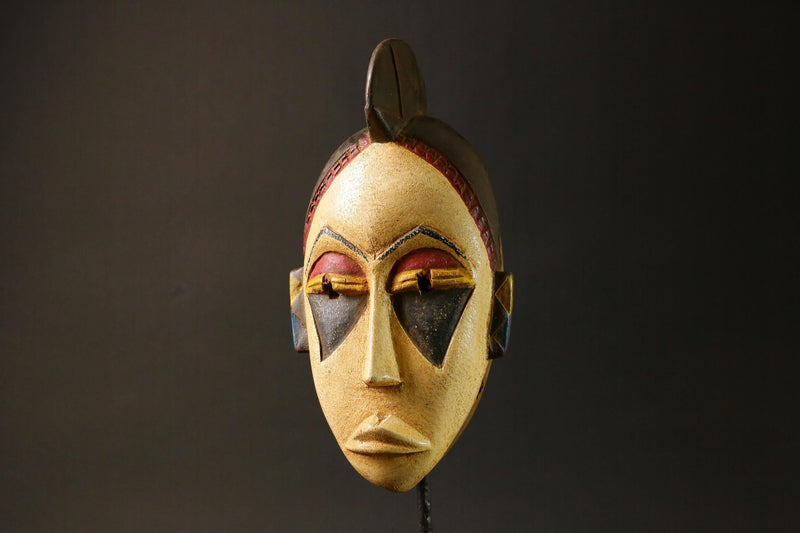 African wood Baule mask antiques Home Décor Hand Carved Masks for wall-G2956