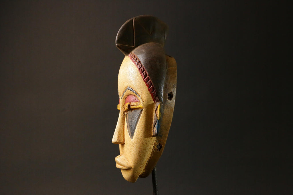 African wood Baule mask antiques Home Décor Hand Carved Masks for wall-G2956