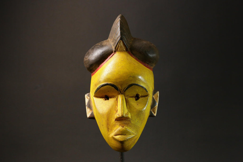 African Guro Baule carved Wall Hanging Traditional Vintage Wall Hanging Masks for wall-G2959