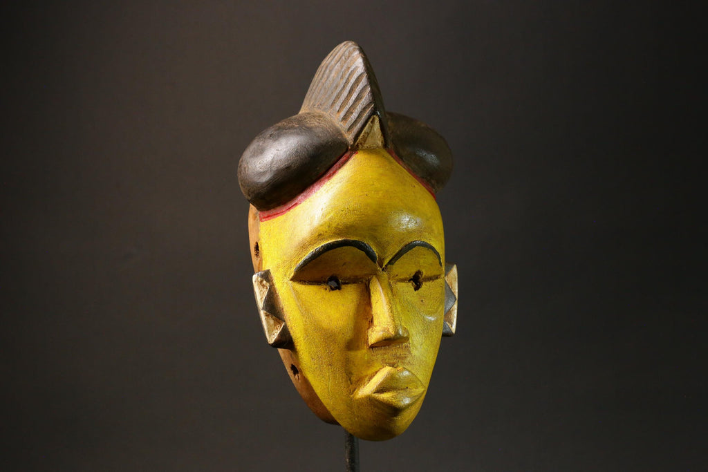 African Guro Baule carved Wall Hanging Traditional Vintage Wall Hanging Masks for wall-G2959