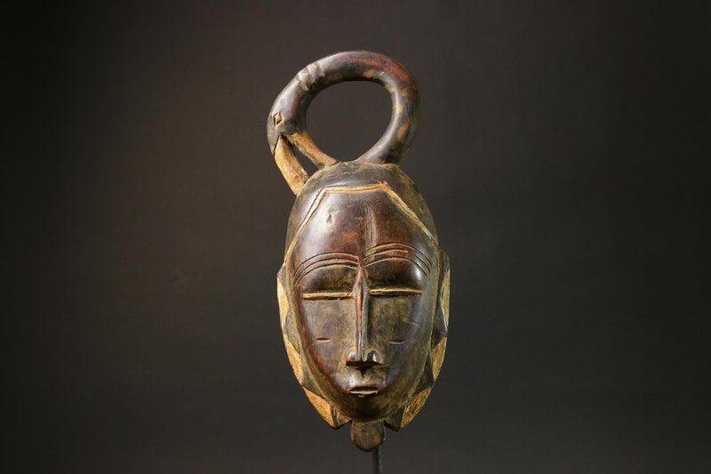 African Tribal Wood mask Baule Tribal Wall Hanging Primitive Masks for wall-7751