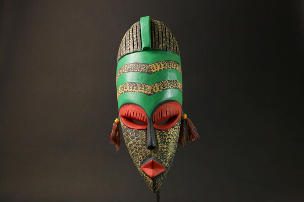 african wood mask antiques wood Face Tribal antique wall décor ghana-6186