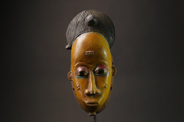 African wood mask Baule Antique Wall Hanging Primitive Collectibles Home-G2756