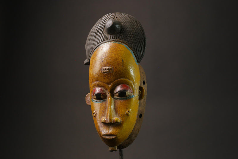 African wood mask Baule Antique Wall Hanging Primitive Collectibles Home-G2756