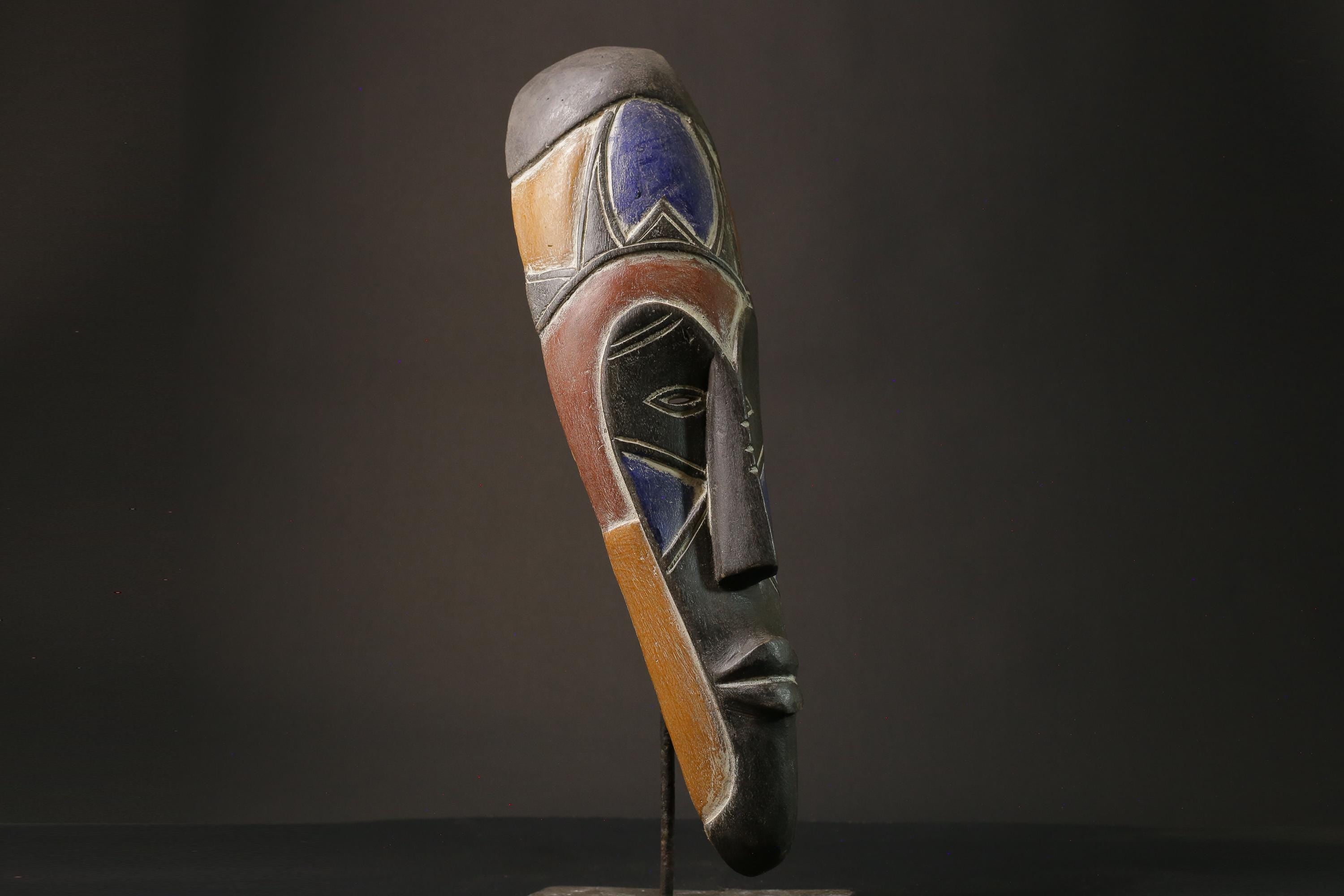 African mask African real figure vintage African masks for wall Masks Fang -5898
