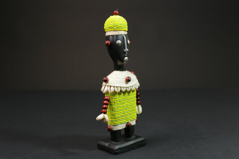 African Beaded Namji Doll wooden African statue wooden-G1084