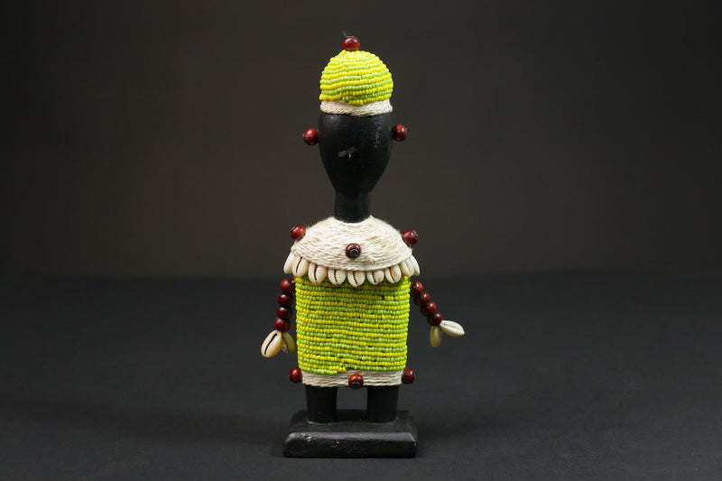 African Beaded Namji Doll wooden African statue wooden-G1084