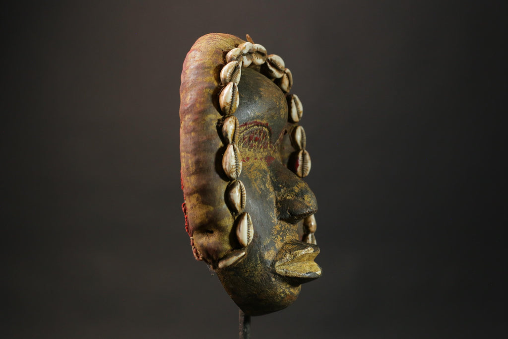 African mask African real figure vintage African masks for wall art Dan mask -G1064