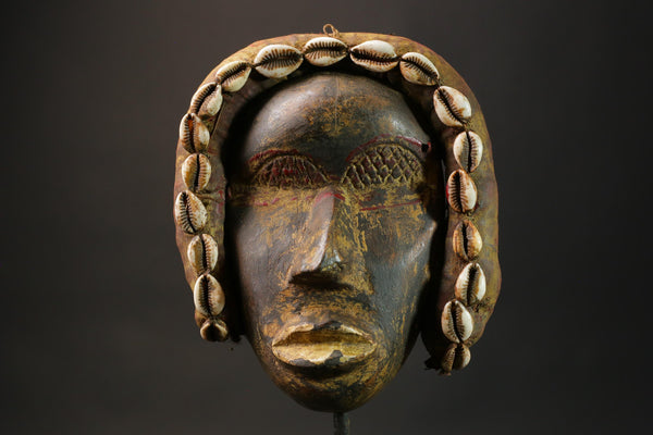 African mask African real figure vintage African masks for wall art Dan mask -G1064