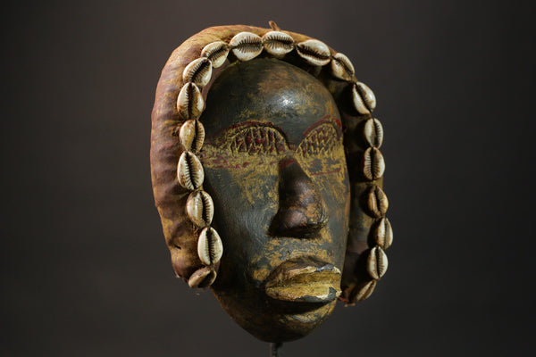 African mask African real figure vintage African masks for wall art Dan mask -G1064