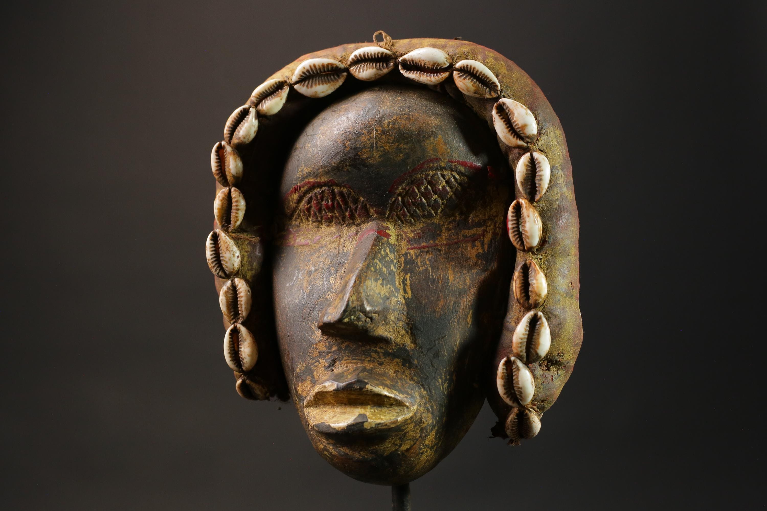 African mask African real figure vintage African masks for wall art Dan mask -G1064